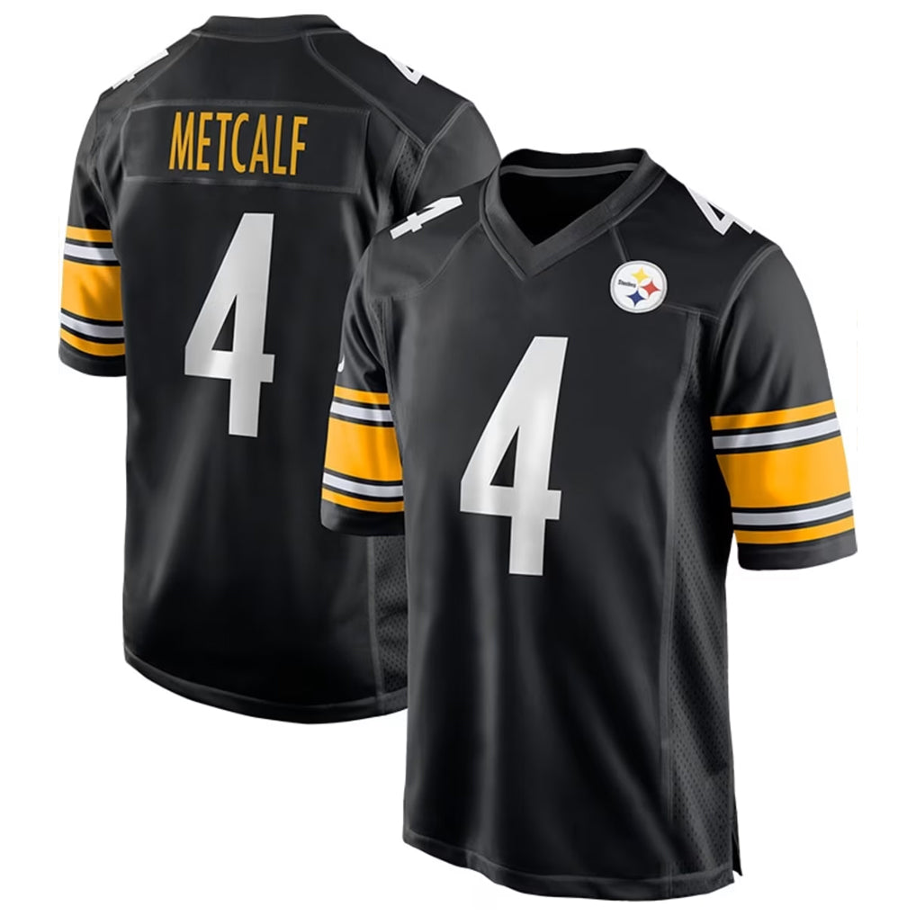 P.Steelers #4 DK Metcalf Player Black Home Game Ldoa Stitched Jerseys