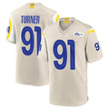 LA.Rams #91 Kobie Turner Player Bone Home Game Ldoa Stitched Jerseys