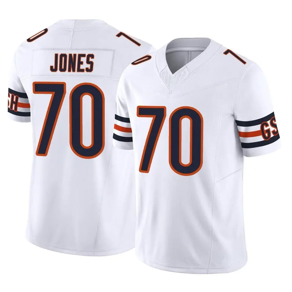 C.Bears #70 Braxton Jones Player White Vapor F.U.S.E. Limited Home Game Ldoa Stitched Jerseys