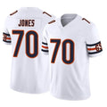 C.Bears #70 Braxton Jones Player White Vapor F.U.S.E. Limited Home Game Ldoa Stitched Jerseys