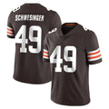 C.Browns #49 Carson Schwesinger Player Brown Color Vapor Untouchable Limited Home Game Ldoa Stitched Jerseys