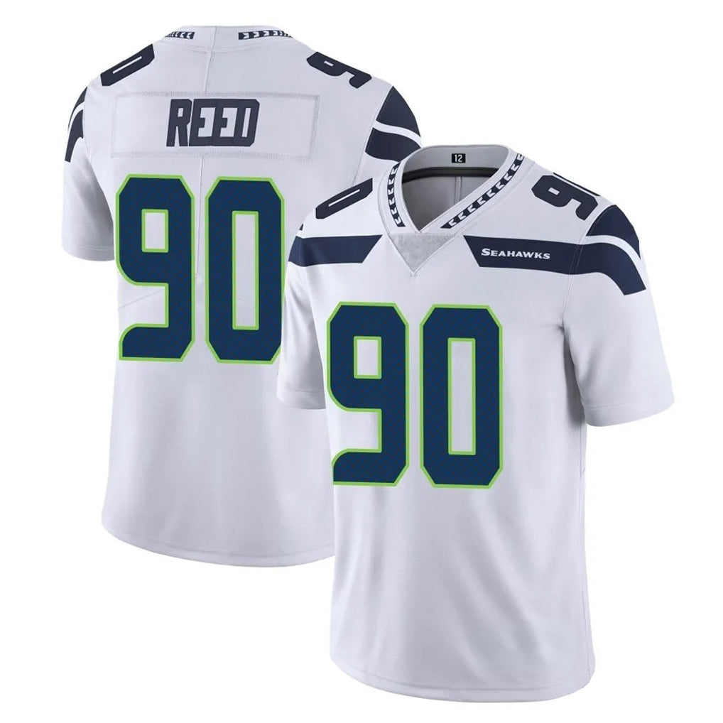 S.Seahawks #90 Jarran Reed Player White Limited Vapor Untouchable Home Game Ldoa Stitched Jerseys