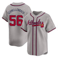 A.Braves #56 Spencer Schwellenbach Player Gray Limited Home Game Ldoa Stitched Jerseys
