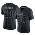 S.Seahawks #88 AJ Barner Player Black Limited Reflective Home Game Ldoa Stitched Jerseys