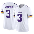 M.Vikings #3 Jordan Addison Player White Limited Vapor F.U.S.E. Home Game Ldoa Stitched Jerseys