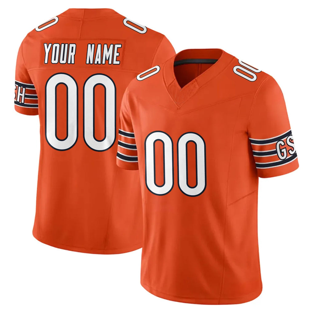 Custom C.Bears Orange Vapor F.U.S.E. Limited Home Game Any Name & Numbers Ldoa Stitched Jerseys