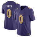 B.Ravens #0 Roquan Smith Player Purple Vapor F.U.S.E. Limited Ldoa Stitched Jerseys
