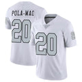 LV.Raiders #20 Isaiah Pola-Mao Player White Limited Color Rush Home Game Ldoa Stitched Jerseys