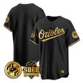 B.Orioles Blank Player Black Gold 30th Anniversary of 2131 Home Game Ldoa Stitched Jerseys