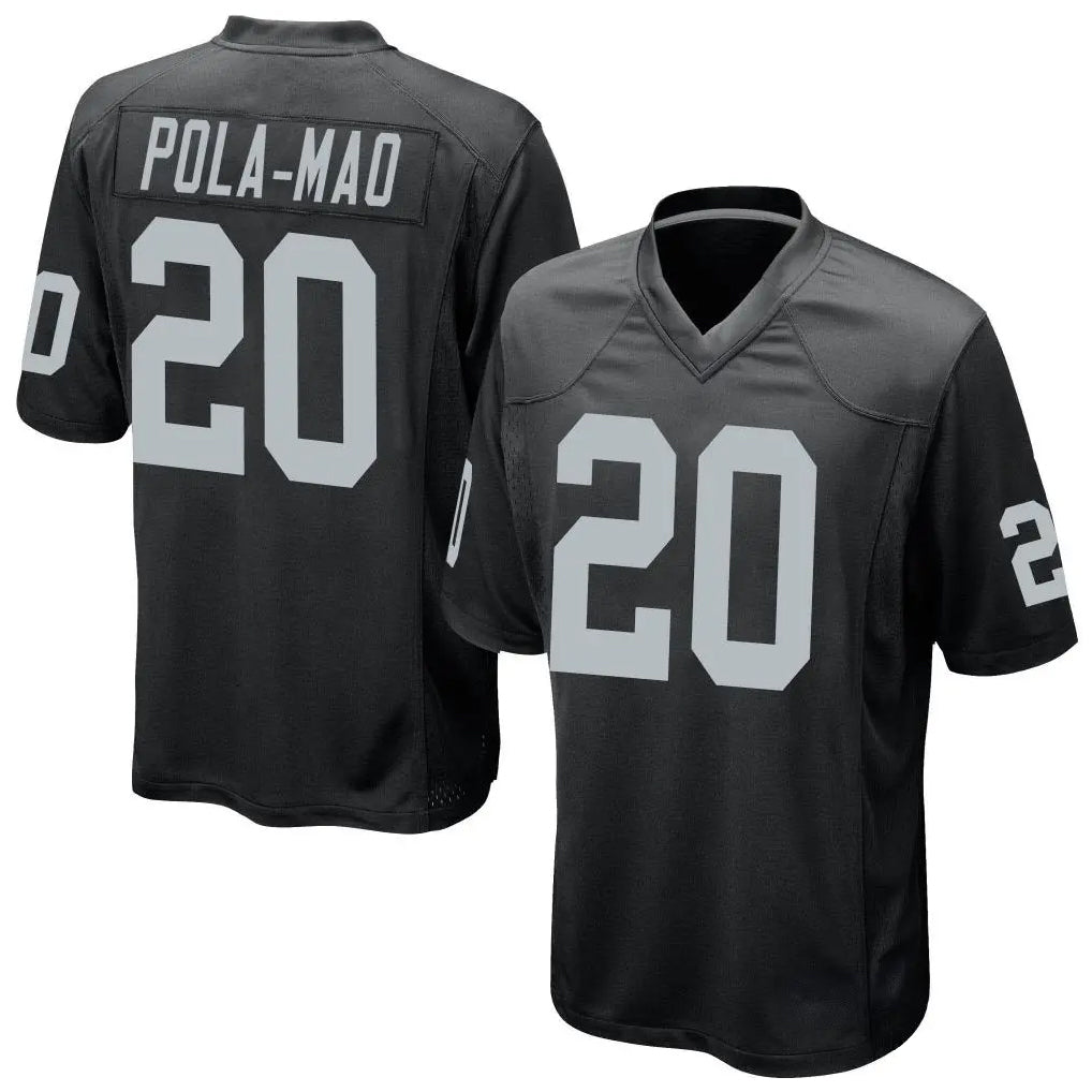 LV.Raiders #20 Isaiah Pola-Mao Player Black Home Game Ldoa Stitched Jerseys