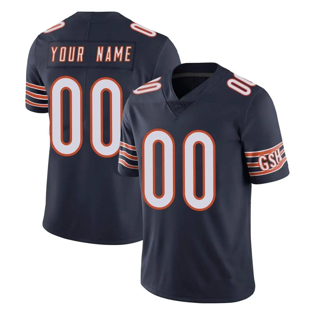 Custom C.Bears Navy Vapor Untouchable Limited Home Game Any Name & Numbers Ldoa Stitched Jerseys