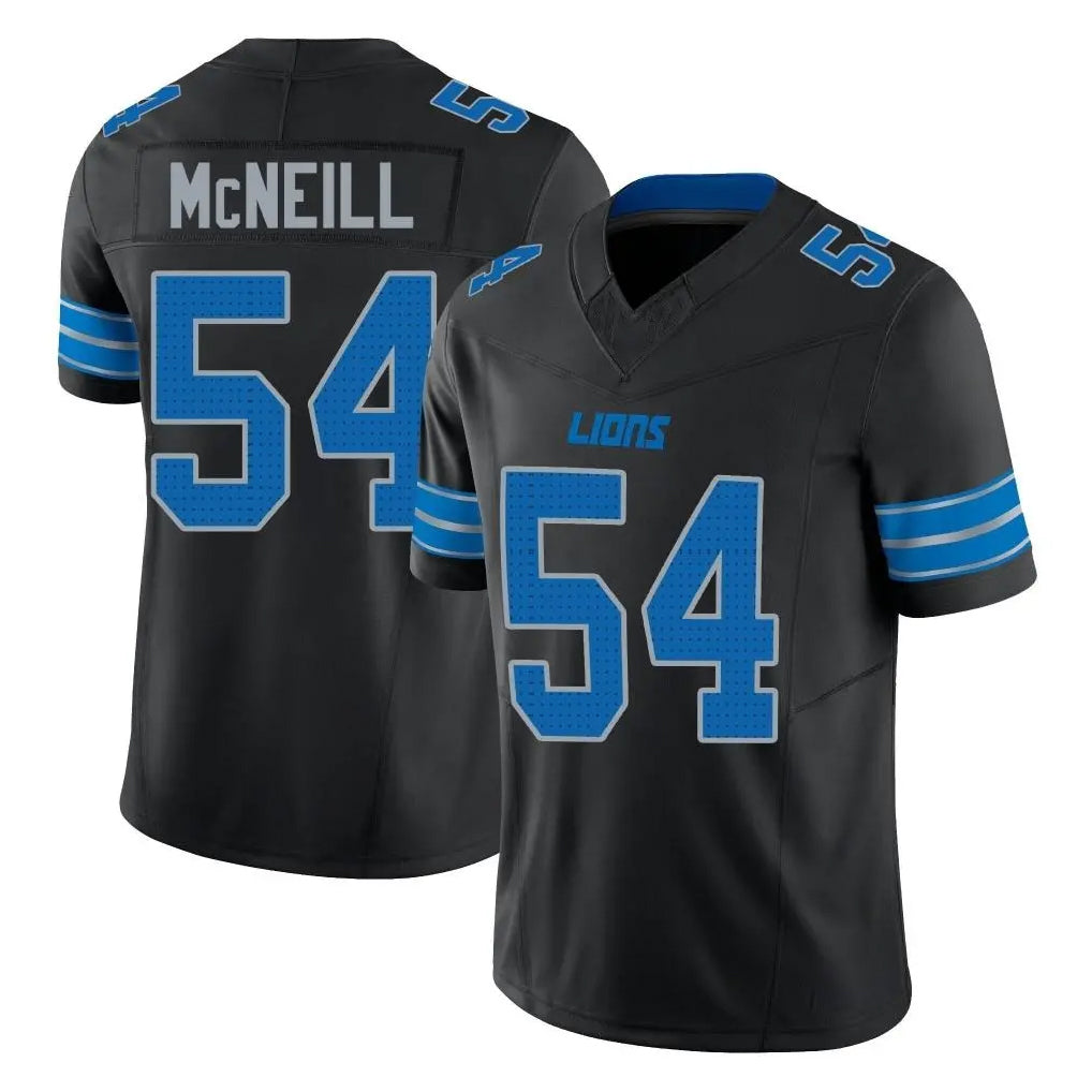 D.Lions #54 Alim McNeill Player Black Alternate Vapor F.U.S.E. Limited Home Game Ldoa Stitched Jerseys