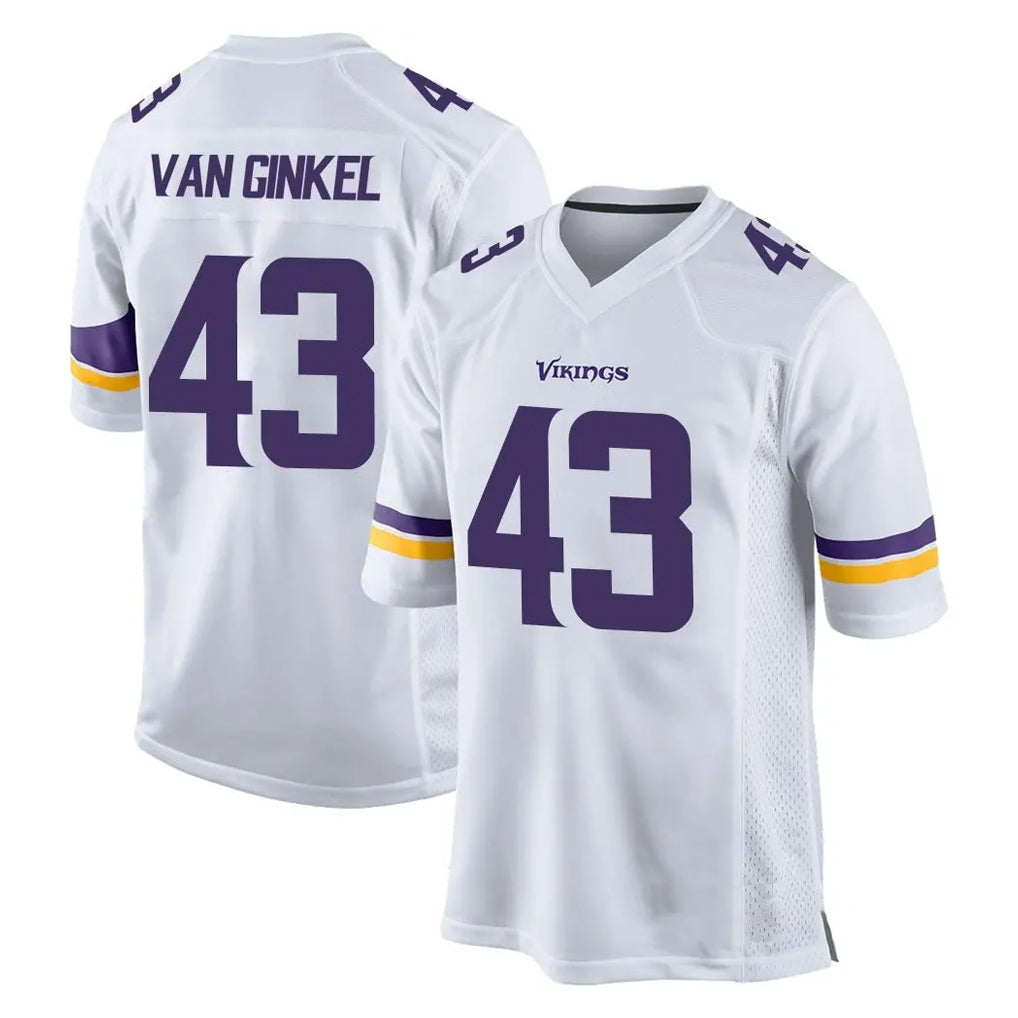M.Vikings #43 Andrew Van Ginkel Player White Home Game Ldoa Stitched Jerseys