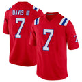 NE.Patriots #7 Carlton Davis III Player Red Home Game Ldoa Stitched Jerseys