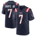NE.Patriots #7 Carlton Davis III Player Navy Home Game Ldoa Stitched Jerseys