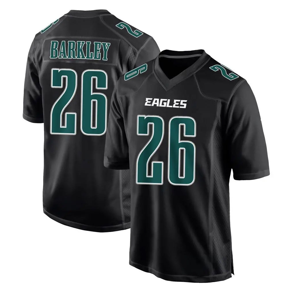 P.Eagles #26 Saquon Barkley Player Carbon Black Fashion Home Game Ldoa Stitched Jerseys