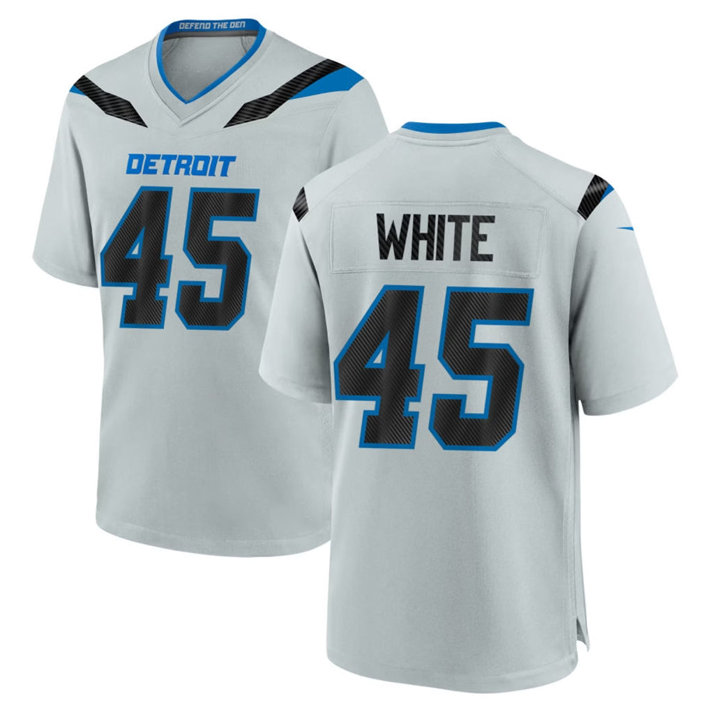 D.Lions #45 Devin White Player Silver 2026 Rivalries Collection Home Game Ldoa Stitched Jerseys