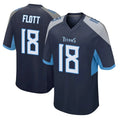 T.Titans #18 Cor'Dale Flott Player Navy Home Game Ldoa Stitched Jerseys