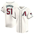 A.Diamondbacks #51 Randy Johnson Player Cream Limited Home Game Ldoa Stitched Jerseys
