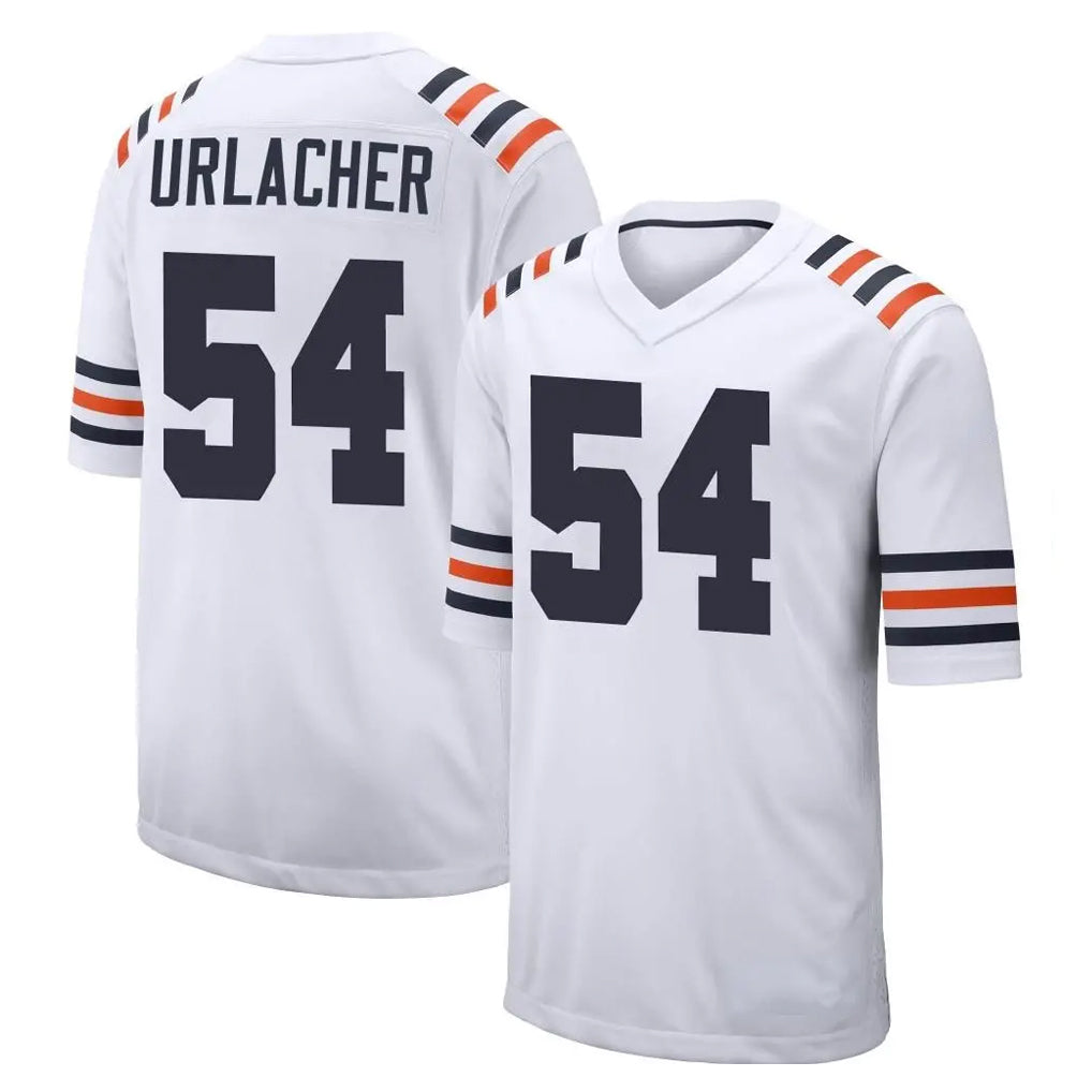 C.Bears #54 Brian Urlacher Player White Classic Home Game Ldoa Stitched Jerseys
