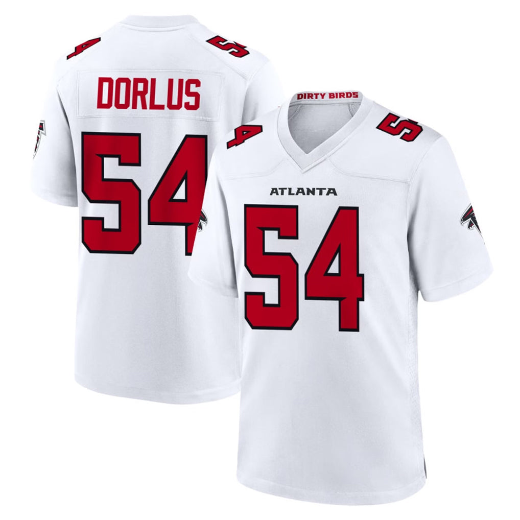 A.Falcons #54 Brandon Dorlus Player White Team Color Home Game Ldoa Stitched Jerseys