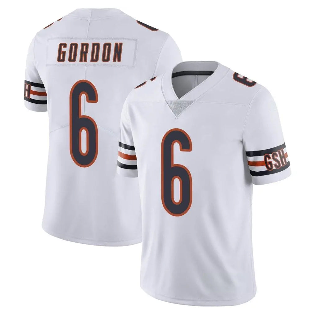 C.Bears #6 Kyler Gordon Player White Vapor Untouchable Limited Home Game Ldoa Stitched Jerseys