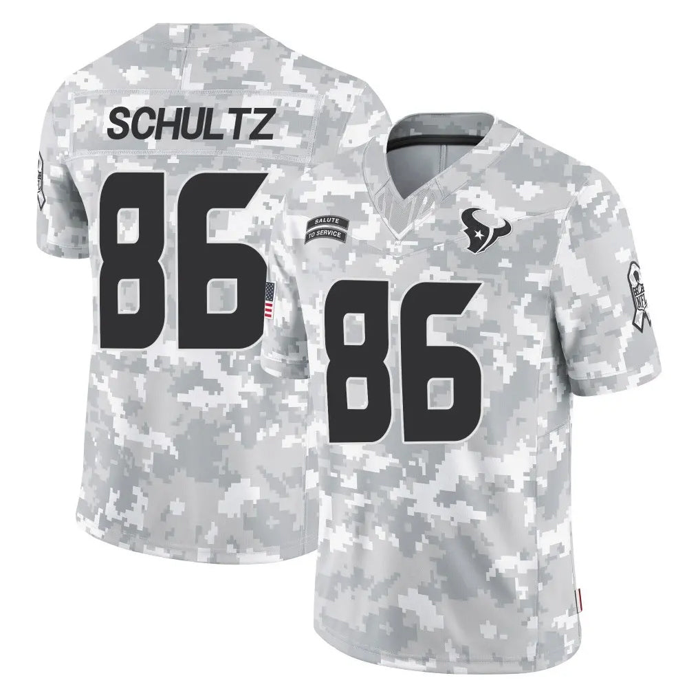 H.Texans #86 Dalton Schultz Player Arctic Camo Salute To Service Limited Game Ldoa Stitched Jerseys