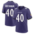 B.Ravens #40 Teddye Buchanan Player Purple Limited Home Game Ldoa Stitched Jerseys