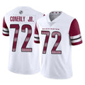 W.Commanders #72 Josh Conerly Jr. Player White Limited Vapor Home Game Ldoa Stitched Jerseys