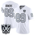 LV.Raiders #89 Brock Bowers Player White 2026 Vapor Limited Home Game Ldoa Stitched Jerseys