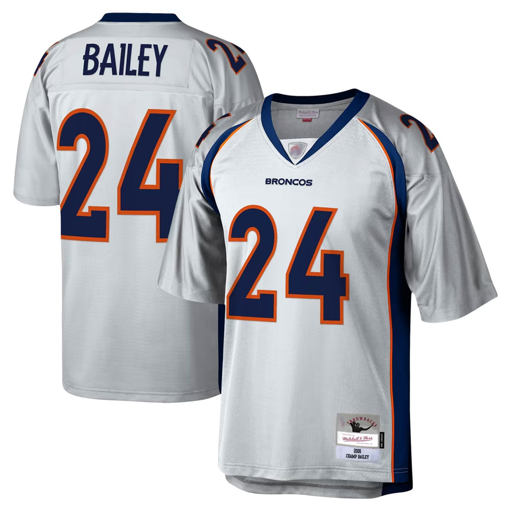 D.Broncos #24 Champ Bailey Player Platinum Mitchell & Ness 2006 Legacy Limited Game Ldoa Stitched Jerseys