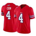 B.Bills #4 James Cook III Player Red Vapor F.U.S.E. Jersey Limited Home Game Ldoa Stitched Jerseys