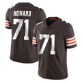 C.Browns #71 Tytus Howard Player Brown Color Vapor Untouchable Limited Home Game Ldoa Stitched Jerseys