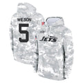 NY.Jets #5 Garrett Wilson Player Arctic Camo Salute to Service Pullover Hoodies Limited Game Ldoa Stitched Jerseys