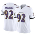 B.Ravens #92 Nnamdi Madubuike Player White Vapor F.U.S.E. Limited Home Game Ldoa Stitched Jerseys