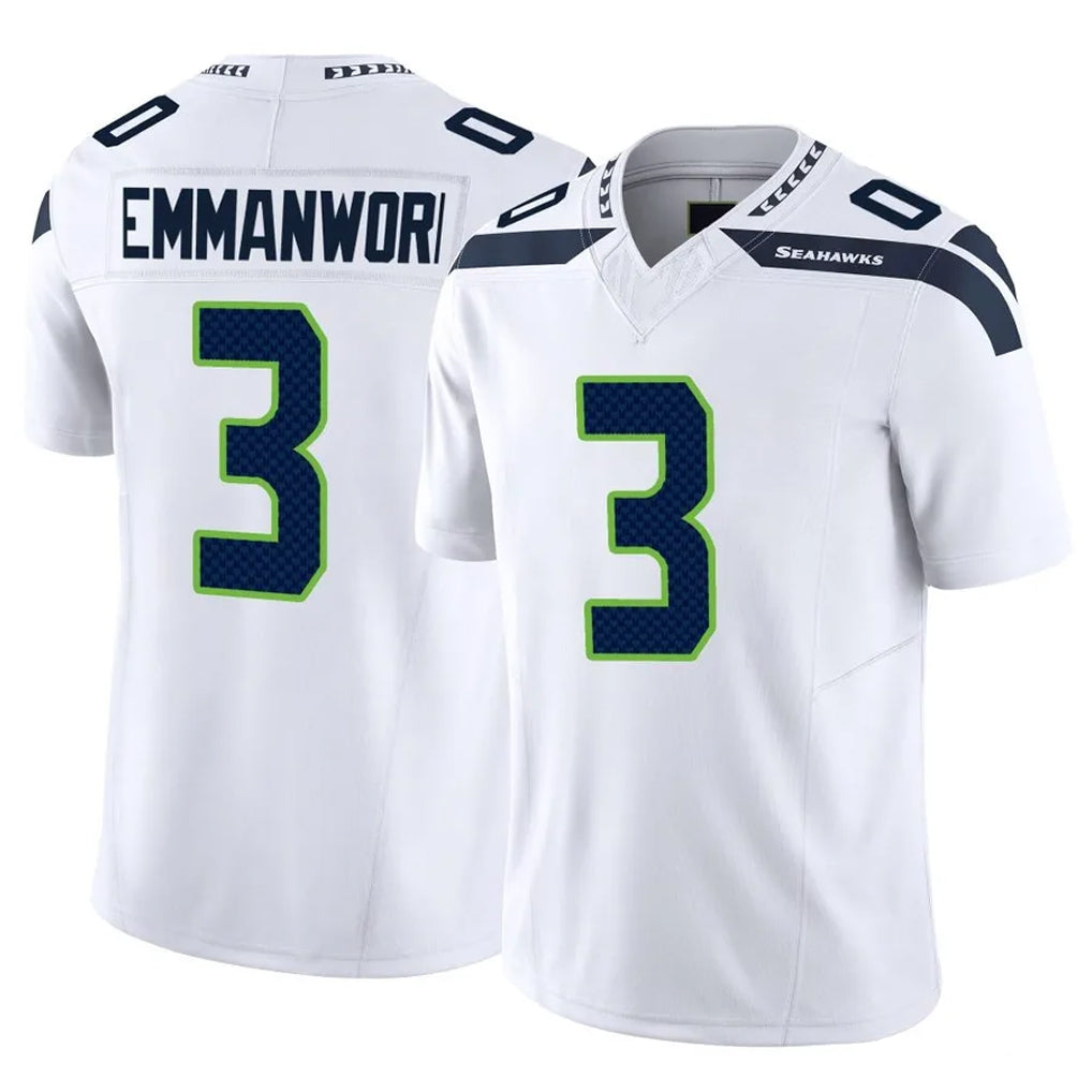 S.Seahawks #3 Nick Emmanwori Player White Limited Vapor F.U.S.E. Home Game Ldoa Stitched Jerseys