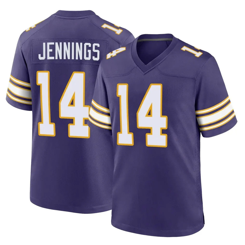 M.Vikings #14 Jauan Jennings Player Purple Classic Home Game Ldoa Stitched Jerseys