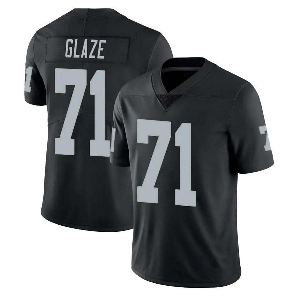 LV.Raiders #71 DJ Glaze Player Black Limited Vapor Untouchable Home Game Ldoa Stitched Jerseys