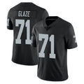 LV.Raiders #71 DJ Glaze Player Black Limited Vapor Untouchable Home Game Ldoa Stitched Jerseys