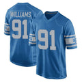 D.Lions #91 Tyleik Williams Player Blue Vapor Untouchable Throwback Game Ldoa Stitched Jerseys