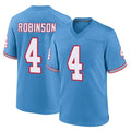 T.Titans #4 Wan'Dale Robinson Player Light Blue Oilers Throwback Home Game Ldoa Stitched Jerseys