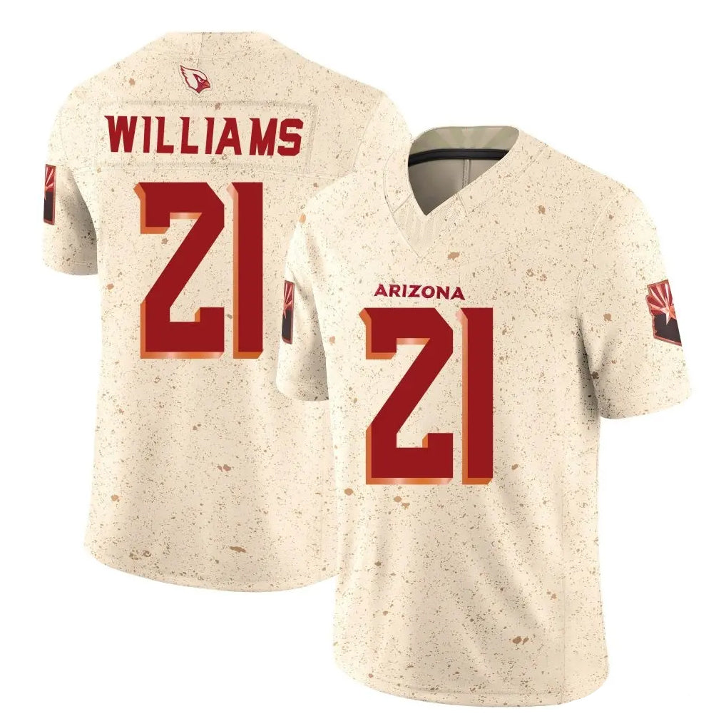 A.Cardinals #21 Garrett Williams Player Cream Rivalries Collection Vapor Limited Home Game Ldoa Stitched Jerseys