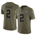 D.Cowboys #2 Cobie Durant Player Olive Salute to Service Limited Game Kdoa Stitched Jerseys