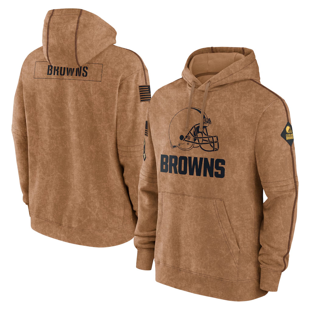 C.Browns ## Browns Blank Player Brown Salute to Service Pullover Hoodie Limited Ldoa Stitched Jerseys
