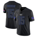 B.Bills #15 Greg Rousseau Player Black Impact Limited Home Game Ldoa Stitched Jerseys