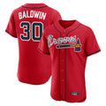 A.Braves #30 Drake Baldwin Player Red Limited Elite Home Game Ldoa Stitched Jerseys