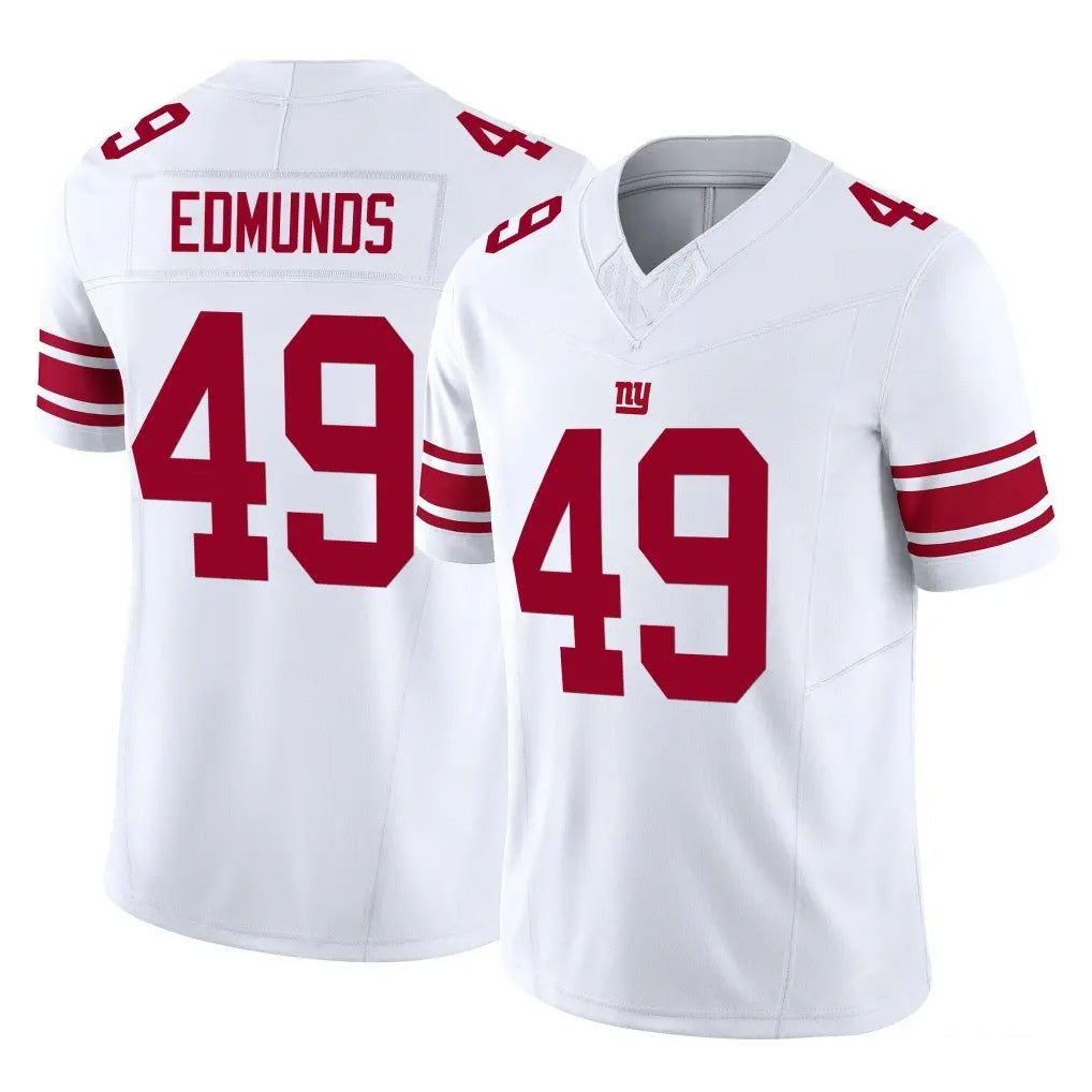 NY.Giants #49 Tremaine Edmunds Player White Limited Vapor F.U.S.E. Home Game Ldoa Stitched Jerseys
