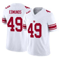 NY.Giants #49 Tremaine Edmunds Player White Limited Vapor F.U.S.E. Home Game Ldoa Stitched Jerseys