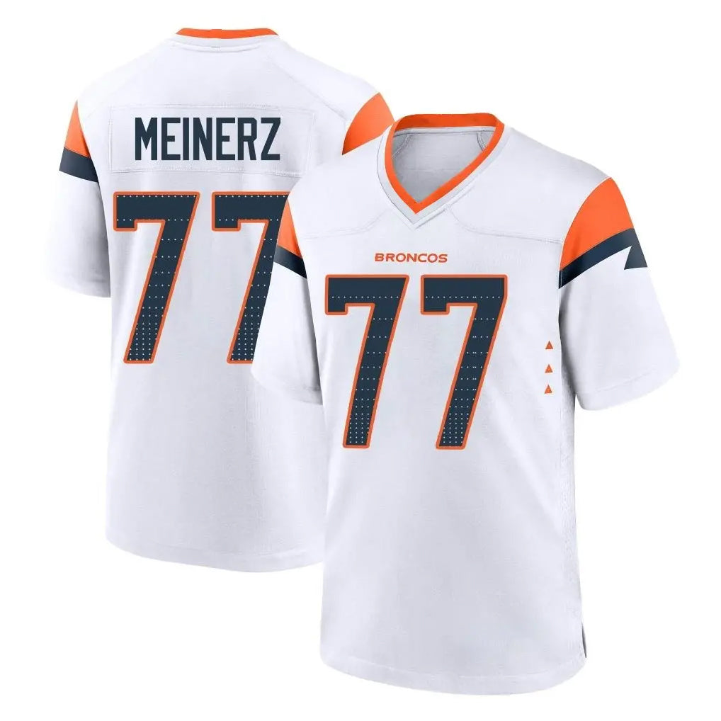 D.Broncos #77 Quinn Meinerz Player White Home Game Ldoa Stitched Jerseys