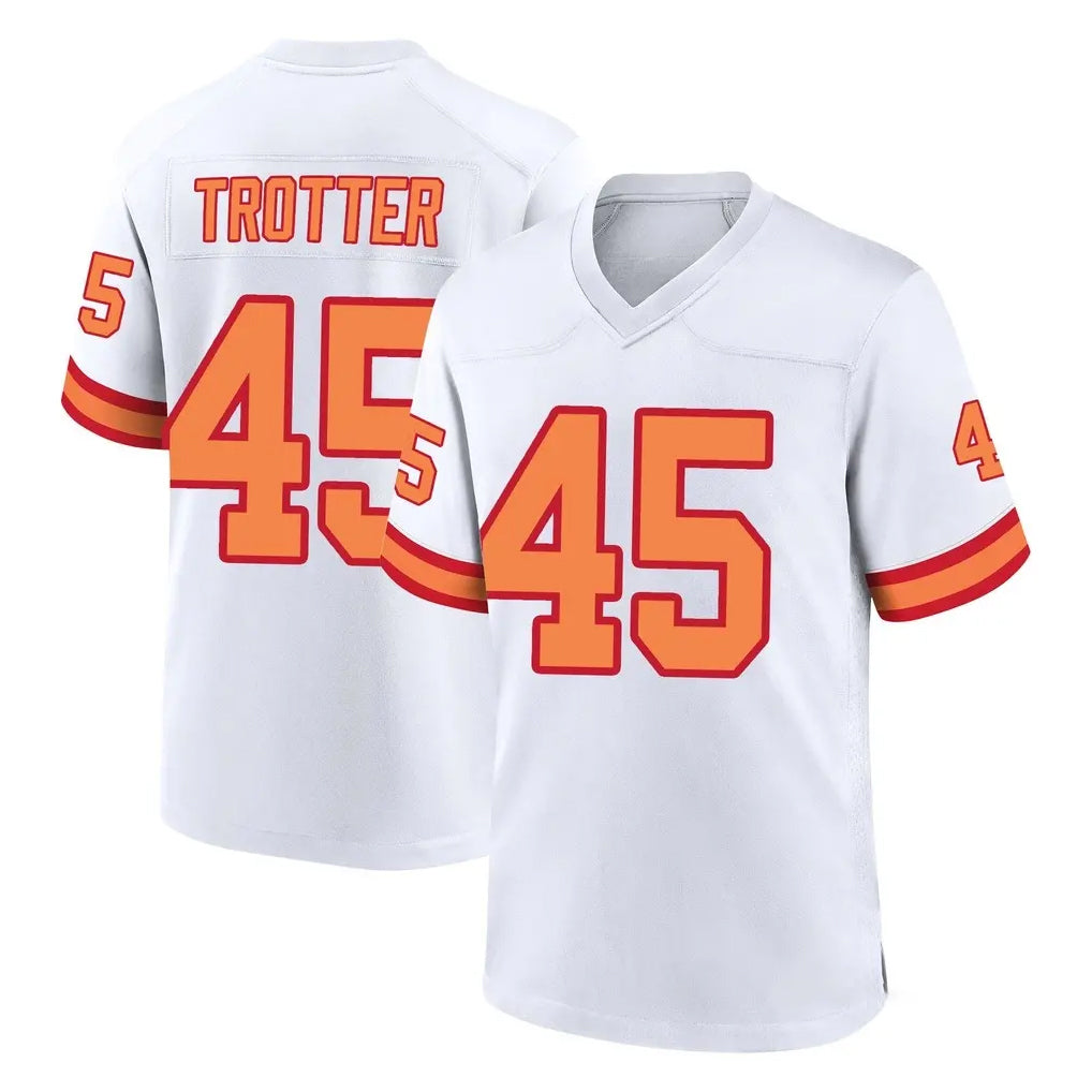 TB.Buccaneers #45 Josiah Trotte Player White '76 Home Game Ldoa Stitched Jerseys